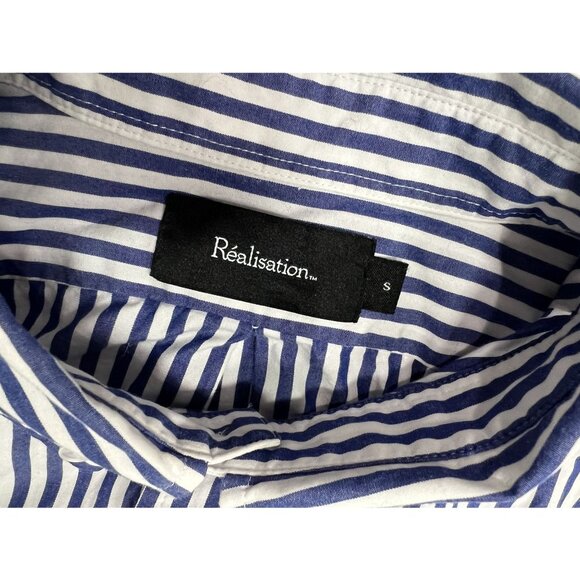 Realisation Par The Shirt in Blue White Stripe - Picture 2 of 3
